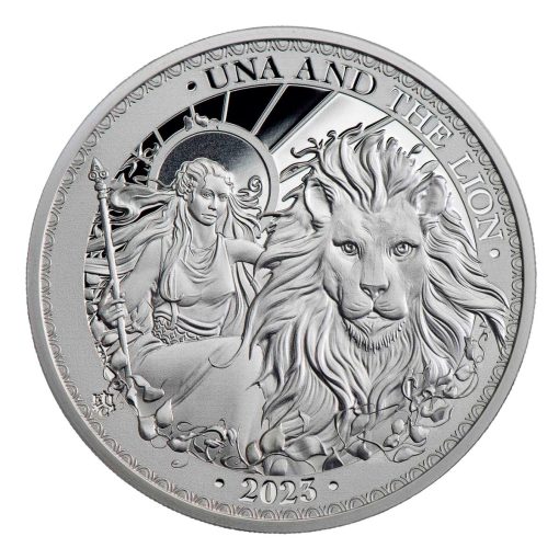 2023 (New) St. Helena Una and the Lion Silver 1 oz Proof Coin - Image 2