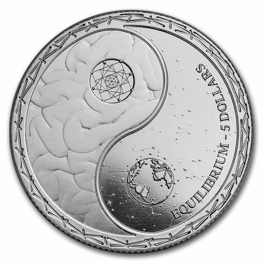 2022年 (新品) トケラウ「均衡・イクイリブリアム」純銀 1オンス 銀貨