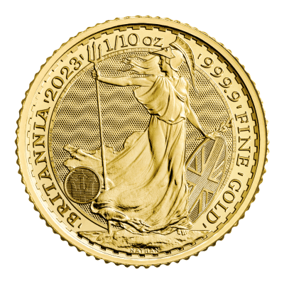2023年 (新品) イギリス「ブリタニア」純金 1/10オンス 金貨
