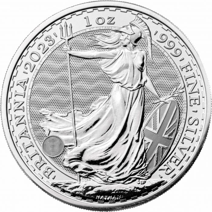 line イギリス ブリタニア 2ポンド銀貨 １オンス 1998年、1999年 2枚 ...