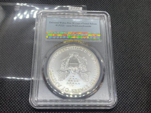 2021 (新品) アメリカ「イーグル・ウオーキング リバティ」(タイプ１) 純銀 1オンス 銀貨 PCGS MS70 (ファーストストライク®) #5036 - 画像 (2)