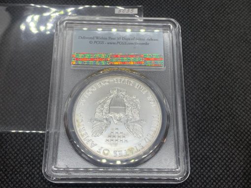 2021 (新品) アメリカ「イーグル・ウオーキング リバティ」(タイプ１) 純銀 1オンス 銀貨 PCGS MS70 (ファーストストライク®) #5035 - 画像 (2)