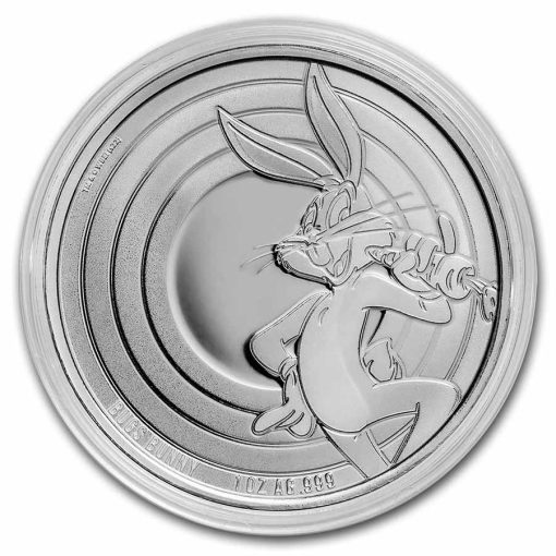 2022 (New) Samoa Looney Tunes Bugs Bunny Silver 1 oz Coin - Image 3