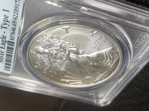2021 (新品) アメリカ「イーグル・ウオーキング リバティ」(タイプ１) 純銀 1オンス 銀貨 PCGS MS70 (ファーストストライク®) #5036 - 画像 (3)