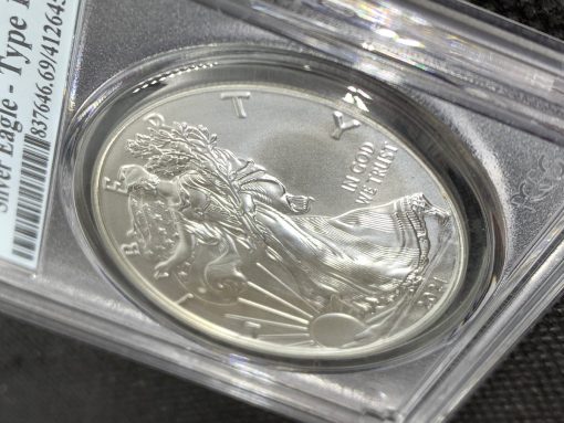 2021 (新品) アメリカ「イーグル・ウオーキング リバティ」(タイプ１) 純銀 1オンス 銀貨 PCGS MS70 (ファーストストライク®) #6589 - 画像 (4)