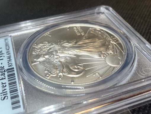 2021 (新品) アメリカ「イーグル・ウオーキング リバティ」(タイプ１) 純銀 1オンス 銀貨 PCGS MS70 (ファーストストライク®) #5036 - 画像 (5)