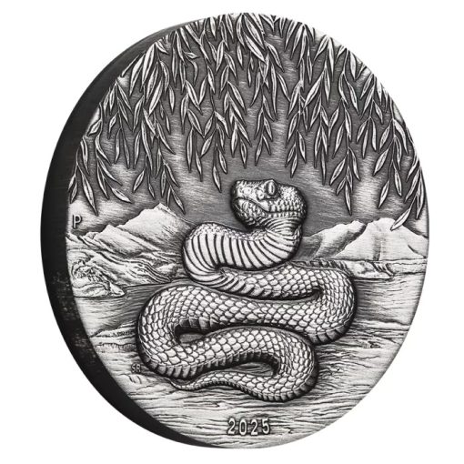 2025 (New) Australian Year of the Snake Lunar Silver 2 oz Antique Coin - Image 4