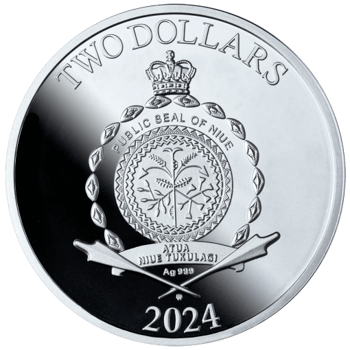 2024 (New) Niue Victoria Silver Black Proof 1 oz Coin - Image 3