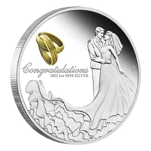 2025 (New) Australian Wedding Silver 1 oz Color Proof Coin - Image 4