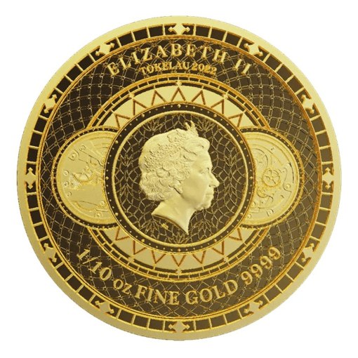 2022 (New) Tokelau Chronos Gold 1/10 oz Coin - Image 2