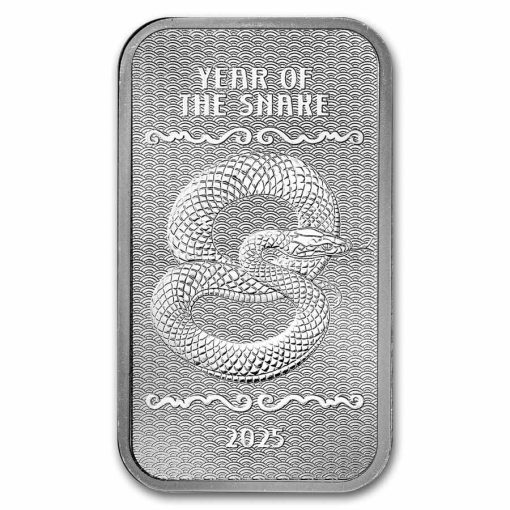 【3 Day Ship】2025 (New) Year of the Snake Lunar Silver 10 oz Bar