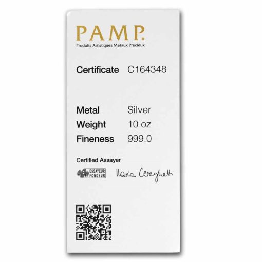 【3 Day Ship】(New) Pamp Swiss Silver 10 oz Cast Bar - Image 2