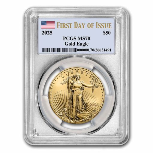 【3 Day Ship】2025 (New) American Eagle Walking Liberty Gold 1 oz Coin PCGS MS70 (First Day of Issue)