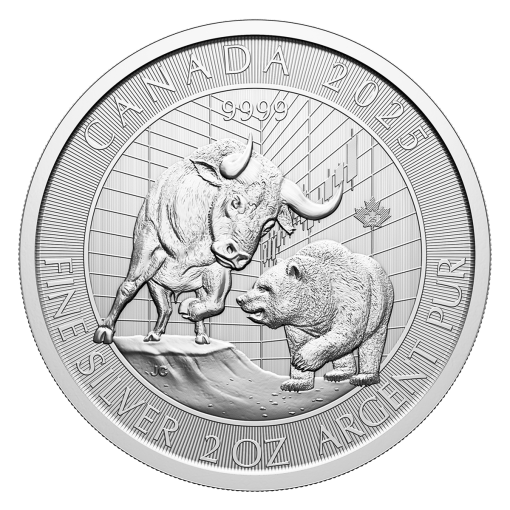 2025 (New) Canada Bull and Bear Silver 2 oz Coin