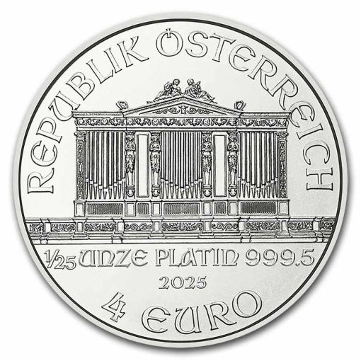 2025 (New) Austrian Philharmonic Platinum 1/25 oz Coin - Image 2