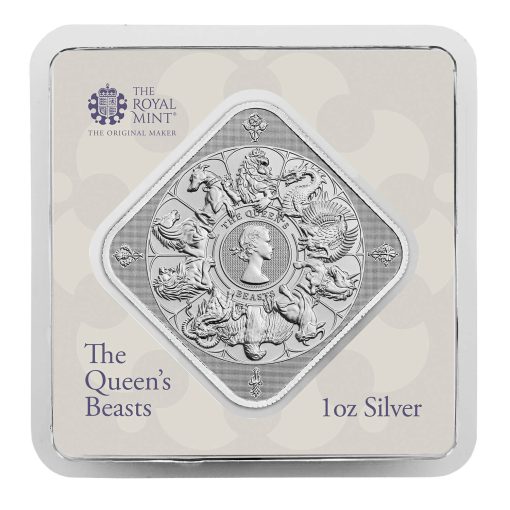 【Backorder】(New) Great Britain Queens Beast Completer Silver 1 oz Bar - Image 5