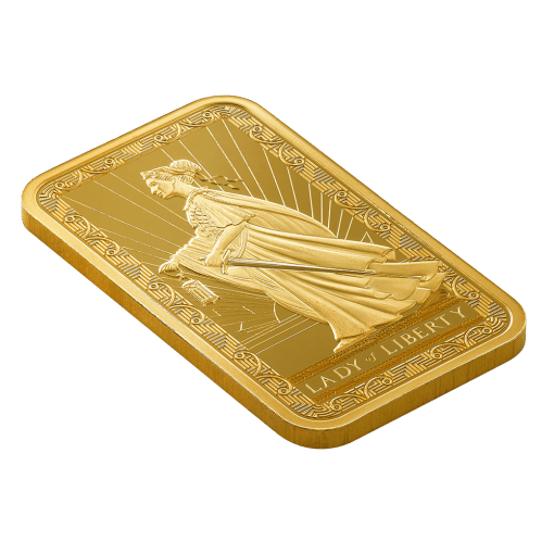 【3 Day Ship】(New) Swiss Pamp Lady of Liberty Gold 1 oz Bar - Image 5