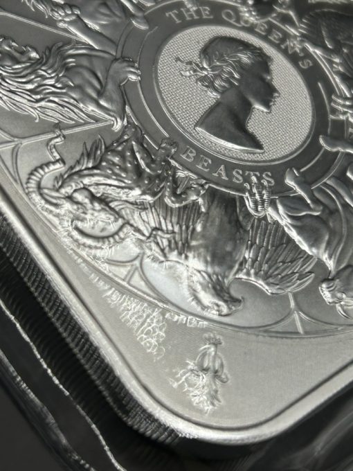 (新品) イギリス「クィーンズ ビースト・コンプリーター」純銀 10オンス バー - 画像 (6)