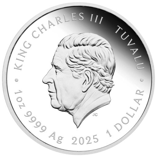2025年 (新品) ツバル「ジミ・ヘンドリックス」純銀 1オンス カラープルーフ 銀貨 - 画像 (3)
