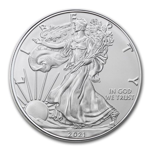 2021年 (新品) アメリカ「イーグル・ウオーキング リバティ」純銀 1オンス 銀貨 PCGS MS70 サンフランシスコで緊急発行(ファーストストライク) - 画像 (3)