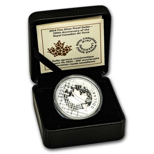 2024年 (新品) カナダ「カナダ空軍創立100周年」純銀 3/4オンス プルーフ 銀貨