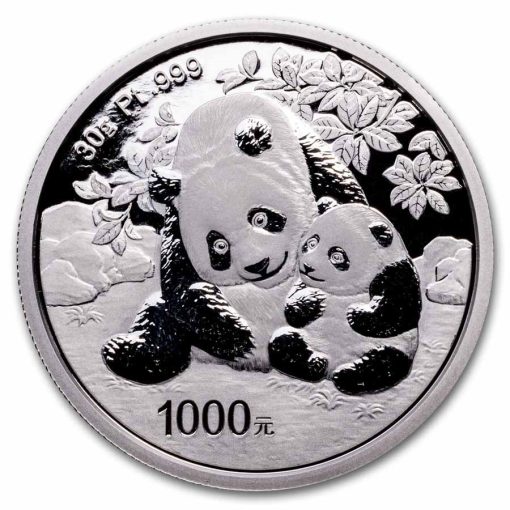 2024年 (新品) 中国 パンダ 純プラチナ 30グラム プルーフ プラチナ貨 - 画像 (2)