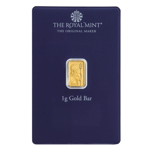 (新品) イギリス「ブリタニア・幸運を」純金 1グラム バー