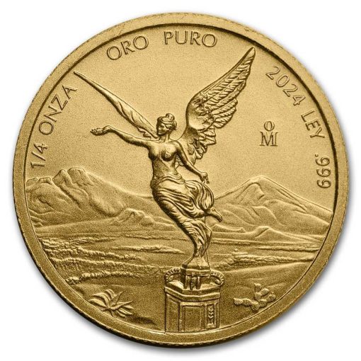 2024年 (新品) メキシコ「リベルタッド」純金 1/4オンス 金貨