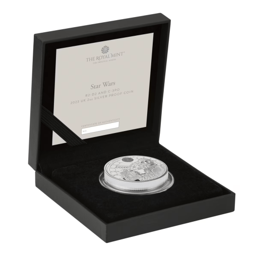 2023 (New) Great Britain Royal Mint Star Wars R2-D2 & C-3PO Silver 2 oz Proof Coin