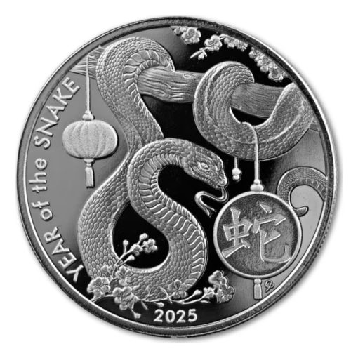 2025年 (新品) アメリカ「ASAHI アサヒ・干支 十二支・巳年 蛇年」純銀 1オンス メダル