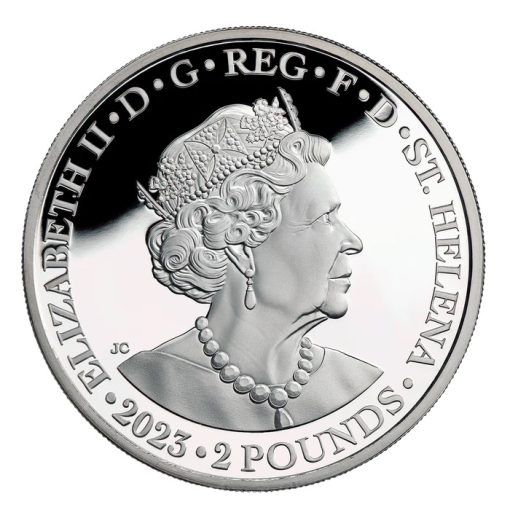 2023 (New) St. Helena Faerie Queene Series Una And The Lion Silver 2 oz Gilded Proof Coin - Image 2