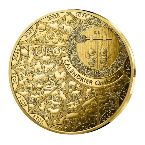2025年 (新品) フランス「干支 十二支・巳年 蛇年」純金 1/4オンス プルーフ 金貨 - 画像 (2)