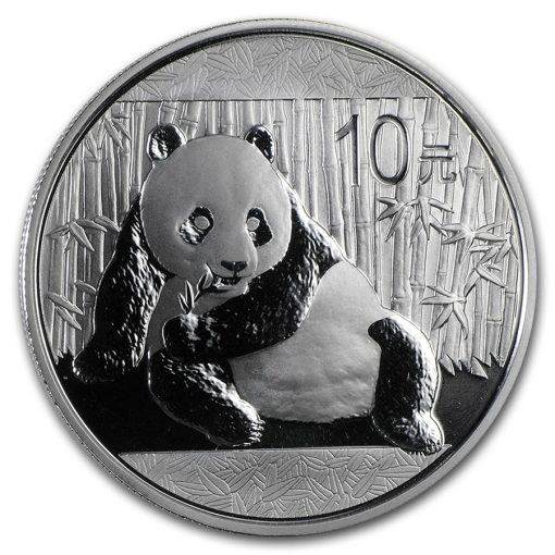 2015年 (新品) 中国「パンダ」純銀 1オンス 銀貨 MS70 (ランダムラベル) - 画像 (2)