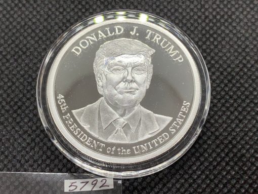 (新品) アメリカ「ドナルド・J・トランプ大統領」純銀 1オンス プルーフ メダル #5792 - 画像 (2)