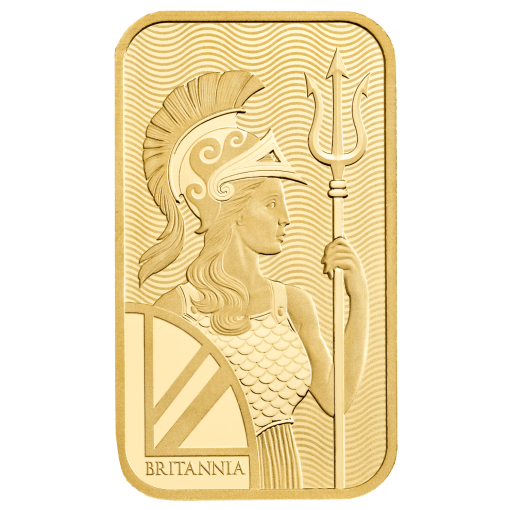 (新品) イギリス「ブリタニア・幸運を」純金 1グラム バー - 画像 (3)