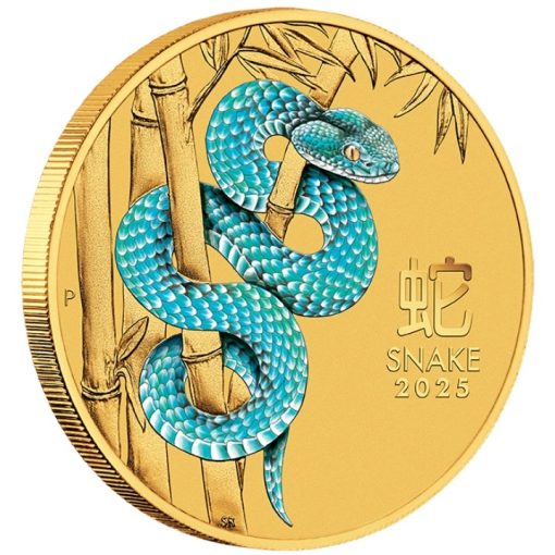 2025年 (新品) オーストラリア「干支 十二支・巳年 蛇年」純金 1/10オンス カラー 金貨 - 画像 (3)
