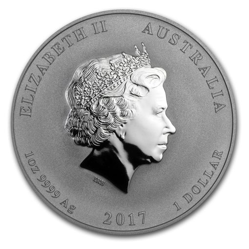 2017年 (新品) オーストラリア「干支 十二支・ 酉年 鳥」純銀 1オンス 銀貨 PCGS MS70 (ファーストストライク、レッドレーベル) - 画像 (3)