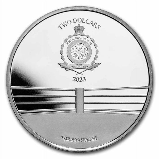 2023年 (新品) ニウエ「モハメド・アリ」純銀 1オンス カラー 銀貨 - 画像 (4)