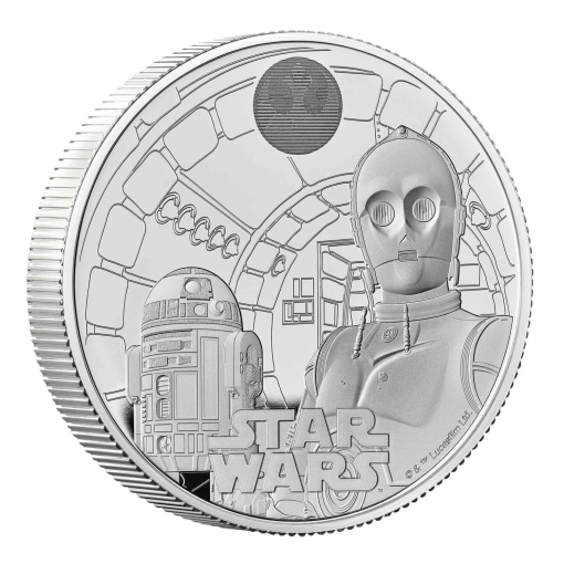2023 (New) Great Britain Royal Mint Star Wars R2-D2 & C-3PO Silver 2 oz Proof Coin - Image 5