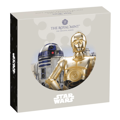 2023 (New) Great Britain Royal Mint Star Wars R2-D2 & C-3PO Silver 2 oz Proof Coin - Image 8
