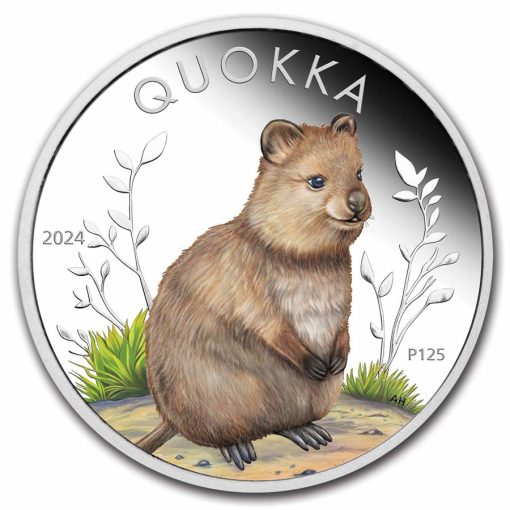 2024 (New) Australian Quokka Silver 1 oz Color Proof Coin