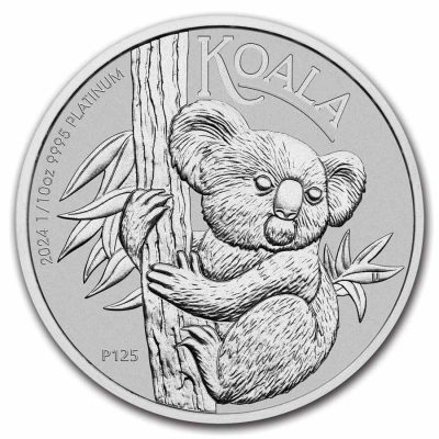 2024年 (新品) オーストラリア「コアラ」白金 純プラチナ 1/10オンス プラチナ貨