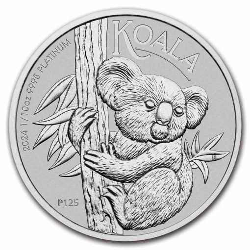 2024年 (新品) オーストラリア「コアラ」白金 純プラチナ 1/10オンス プラチナ貨