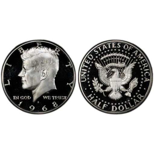 1968 USA Kennedy Half Dollar 40% Silver Gem Proof Coin【2 Coin Set】