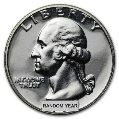 1955-1964, 1992-1998 USA Washington Quarters 90% Silver Proof Coin【4 Coin Set】