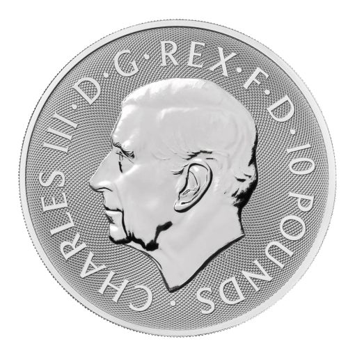 2025 (New) Great Britain The Royal Tudor Beasts Greyhound of Richmond Silver 10 oz Coin - Image 2