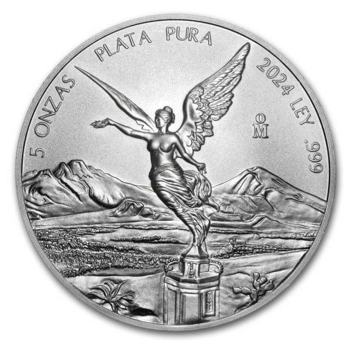 2024 (New) Mexico Libertad Silver 5 oz Coin NGC MS70 (Early Release, Coat of Arms) - Image 2