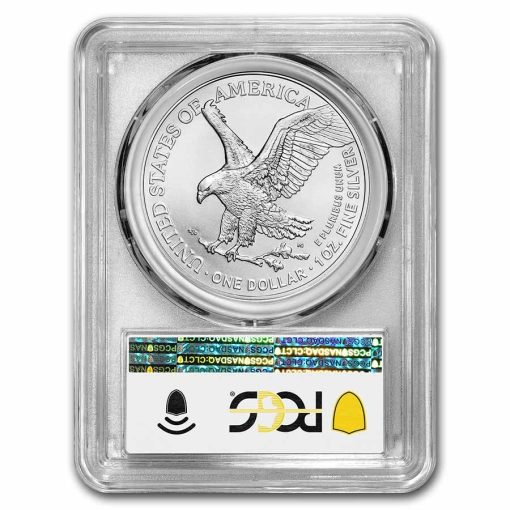 2021年 (新品) アメリカ「イーグル・ウオーキング リバティ」純銀 1オンス 銀貨 PCGS MS70 (発行初日)【2型】 - 画像 (2)
