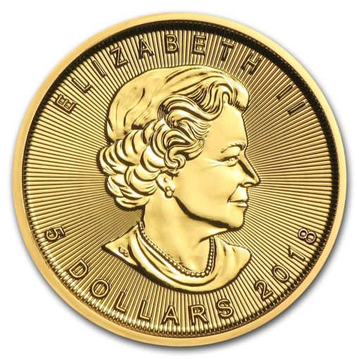 2018年 (新品) カナダ「メイプルリーフ」純金 1/10オンス 金貨 - 画像 (2)