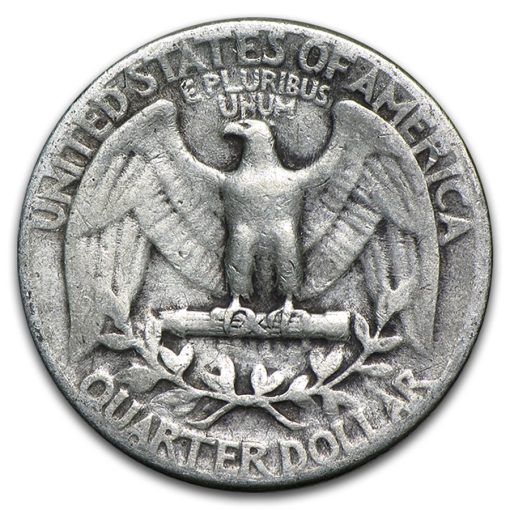 1932年〜1964年 アメリカ「ワシントンクォーター」90% 銀 流通 銀貨【4枚セット】 - 画像 (2)